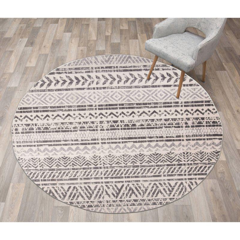 World Rug Gallery Geometric Distressed Bohemian Area Rug