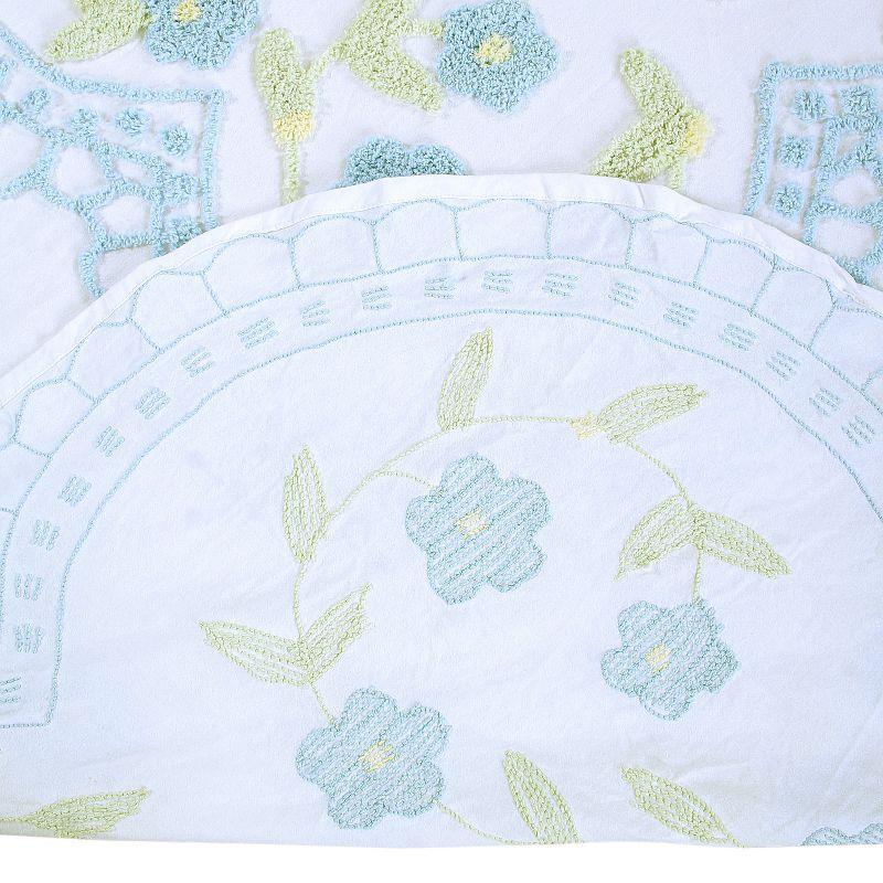 Better Trends Bloomfield 100% Cotton Chenille Coverlet/Bedspread Machine Washable Ultra Soft Floral Pattern All Season Bedding