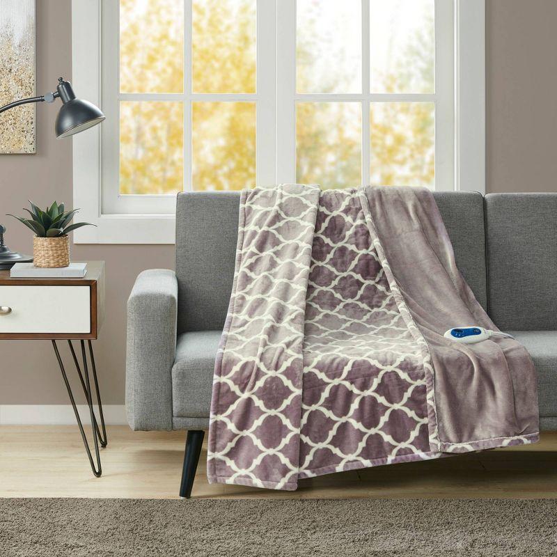 Beautyrest Heated Ogee Oversized Throw