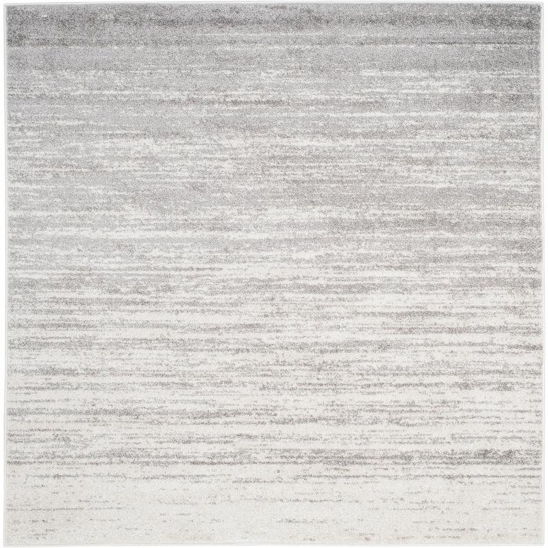 Adirondack ADR113 Machine Made Indoor Area Rug - Ivory/Silver - 5'x5' - Safavieh