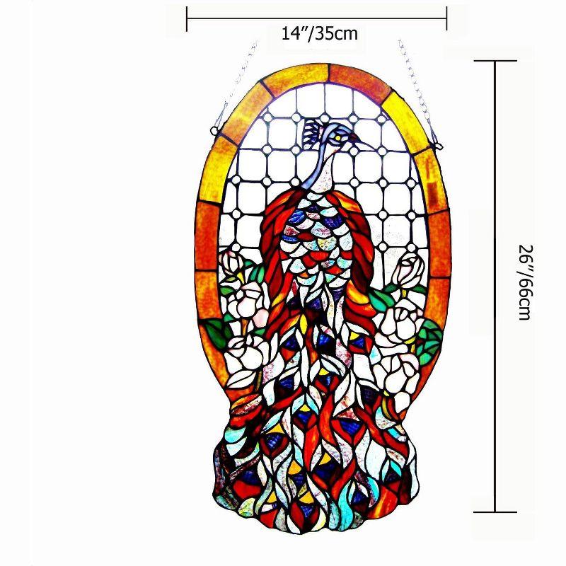 Fine Art Lighting Stained Glass Peacock Window Panel | Wayfair