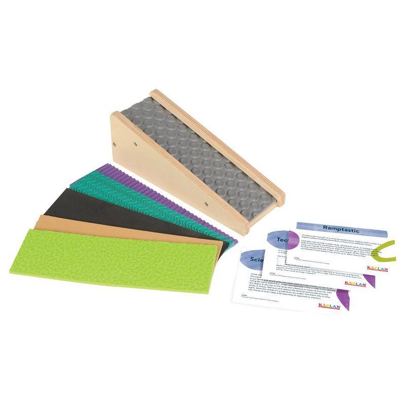 Wooden STEM Ramp with Textured Inserts and Activity Cards