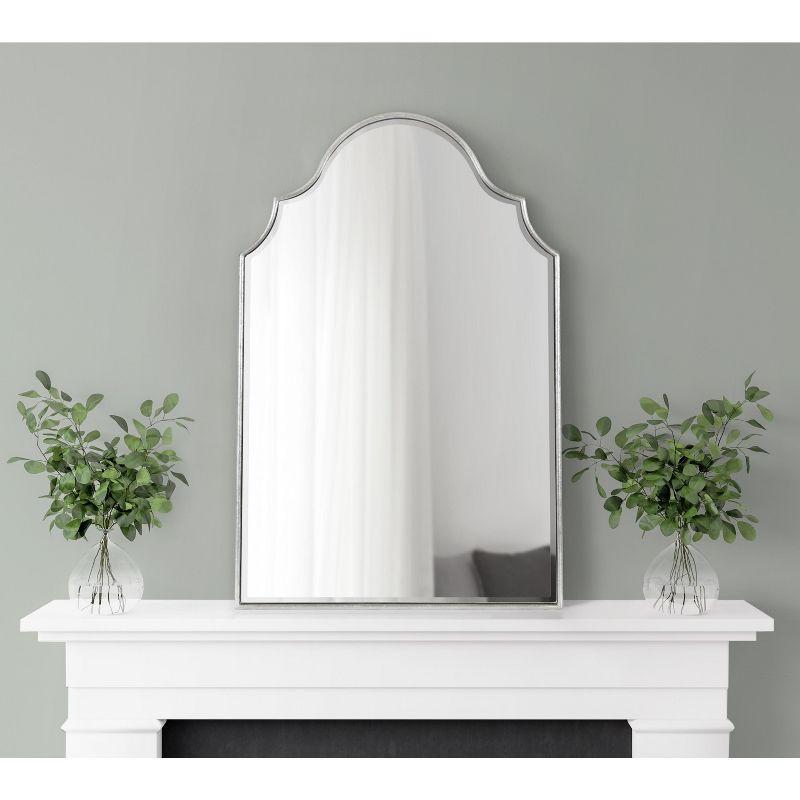 Kate and Laurel Leanna Framed Arch Wall Mirror, 20x30, Silver