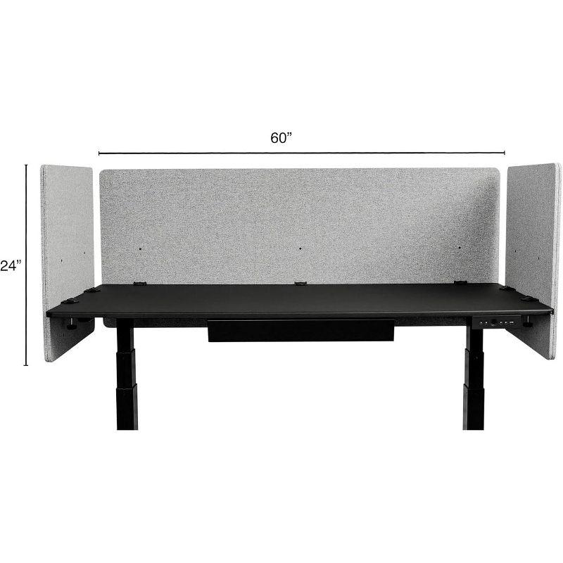 Stand Up Desk Store Fabric 3 Panel Desk Partition