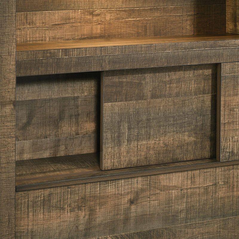 King Beckett Bookcase Panel Bed Walnut - Picket House Furnishings: Built-In Speakers, USB Port, Touch Lighting