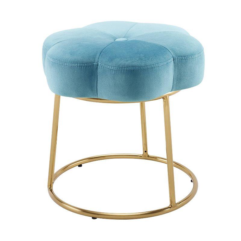 Ciara Flower Cushioned Vanity Stool