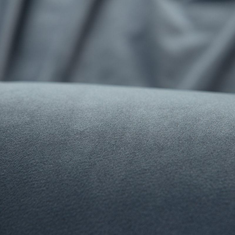 Chanasya 2pk Solid Velvet Room Darkening Blackout Privacy Window Curtain Panels - Set of 2 - 52 x 96 Inches Long - Slate Blue