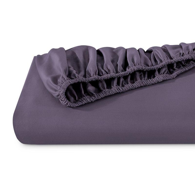 Bare Home Organic Sateen Machine Woven Fitted Sheet