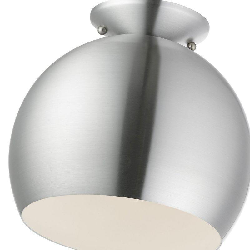 Livex Lighting Piedmont 1 - Light Semi-Flush Mount in  Brushed Aluminum