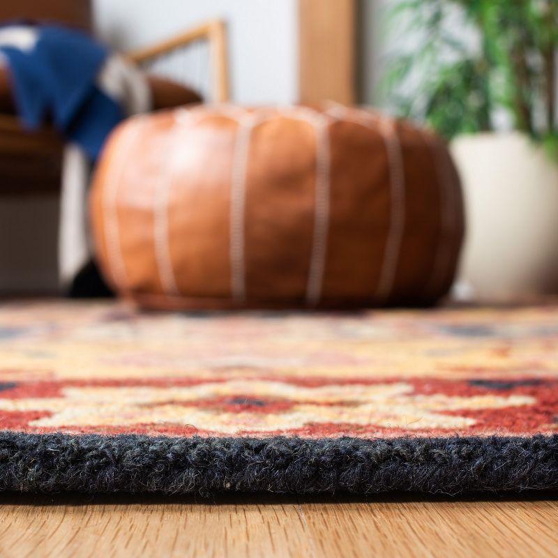 Rustic-Chic Red Wool 8' x 10' Hand-Tufted Area Rug