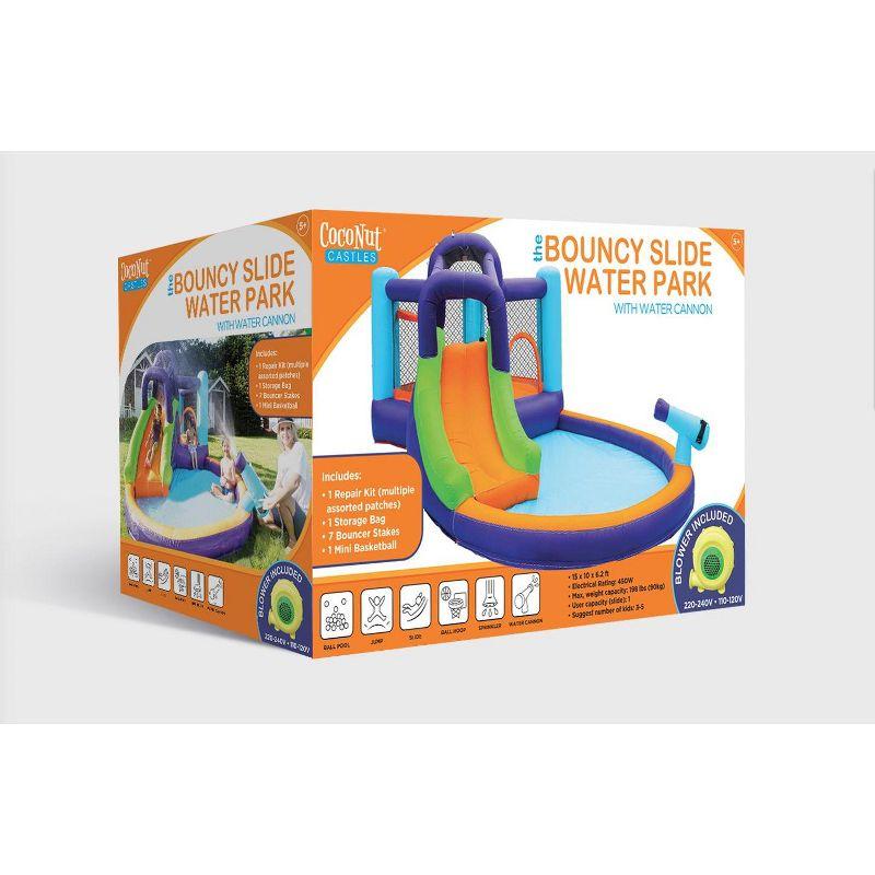 CocoNut Castles Bouncy Slide Water Park with Water Cannon