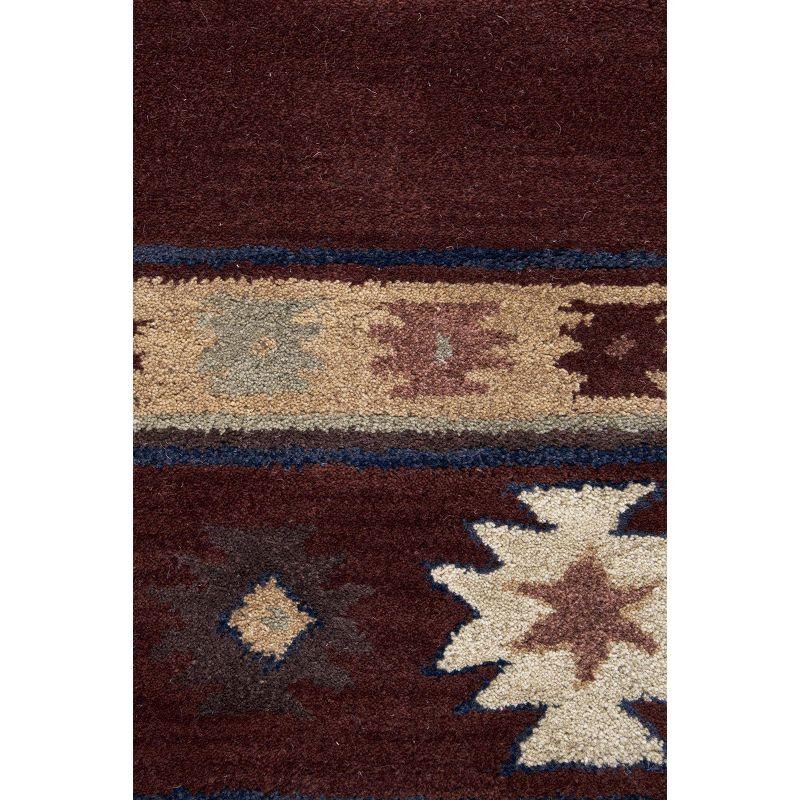 Alora Decor 8'x8' Ryder Southwest Round Area Rug Burgundy