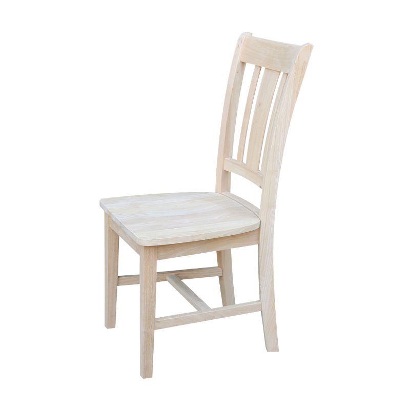 Set of 2 San Remo Splatback Chairs Wood - International Concepts: Solid Parawood, Unupholstered
