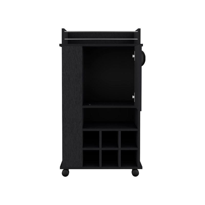 Depot E-Shop Bar Cart with 6 Built-in Wine Rack and Casters