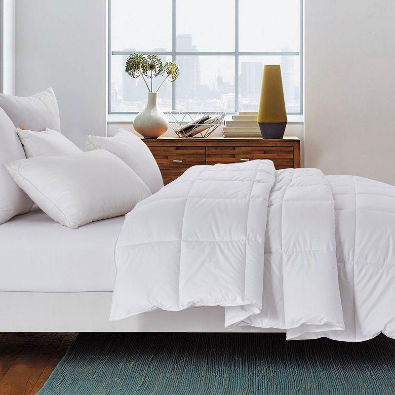 Twin Lightweight White Down Cotton Comforter