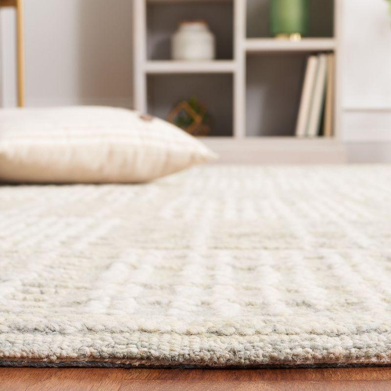 Abstract ABT275 Handmade Tufted Area Rug - Grey/Ivory - 4'-0" x 6'-0" - Safavieh