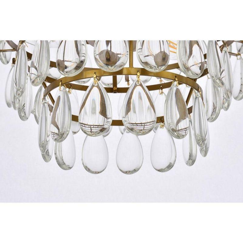 Elegant Lighting Mila 14 inch flush mount in brass