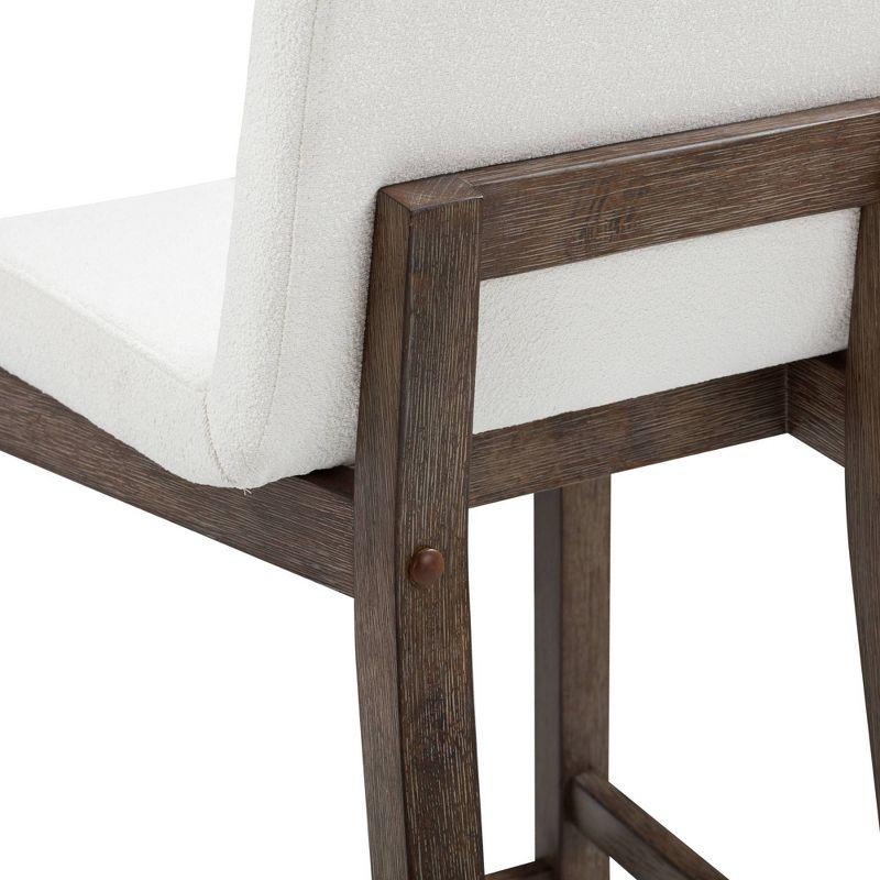 Nathan James Siping Upholstered Wooden Stool