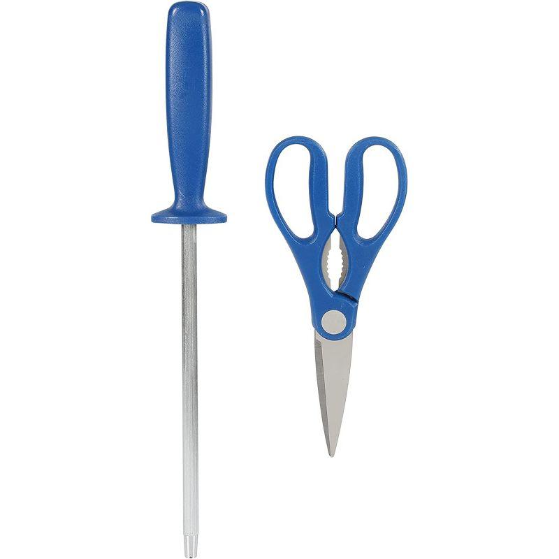 Oster 15 Piece Stainless Steel Blade Cutlery Set in Dark Blue