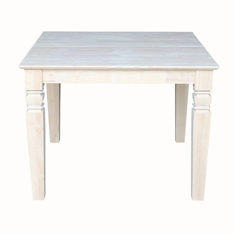 International Concepts Java Butterfly Drop Leaf Extendable Dining Table - Unfinished: Seats 6, Wood Frame, Modern Style