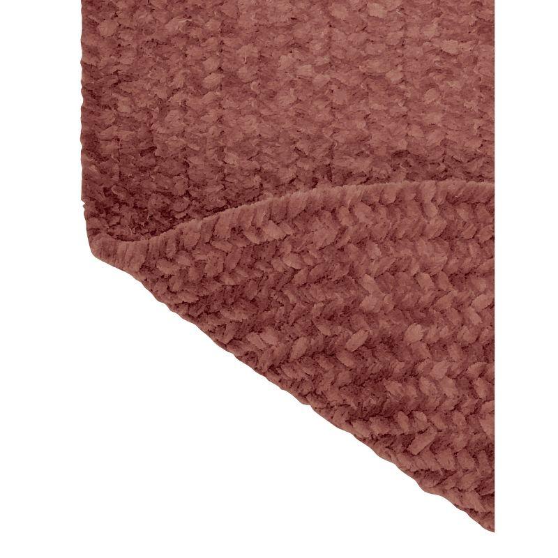 Mauve Braided Reversible Chenille 49" Indoor Area Rug