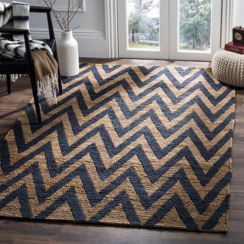 Organica ORG515 Hand Knotted Area Rug - Blue/Natural - 8'x10' - Safavieh.