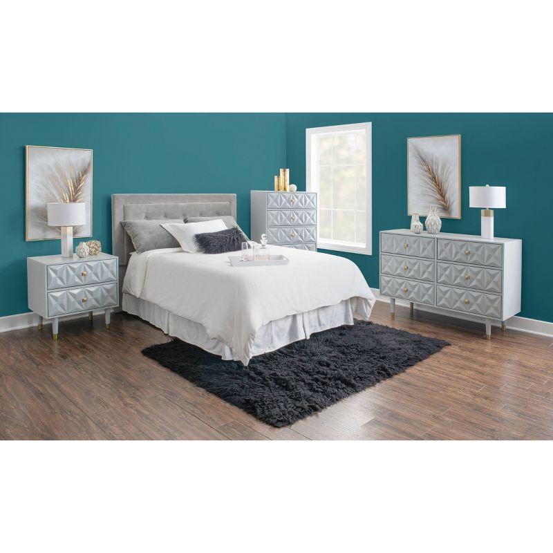 6 Drawer Geo Textured Dresser - Linon