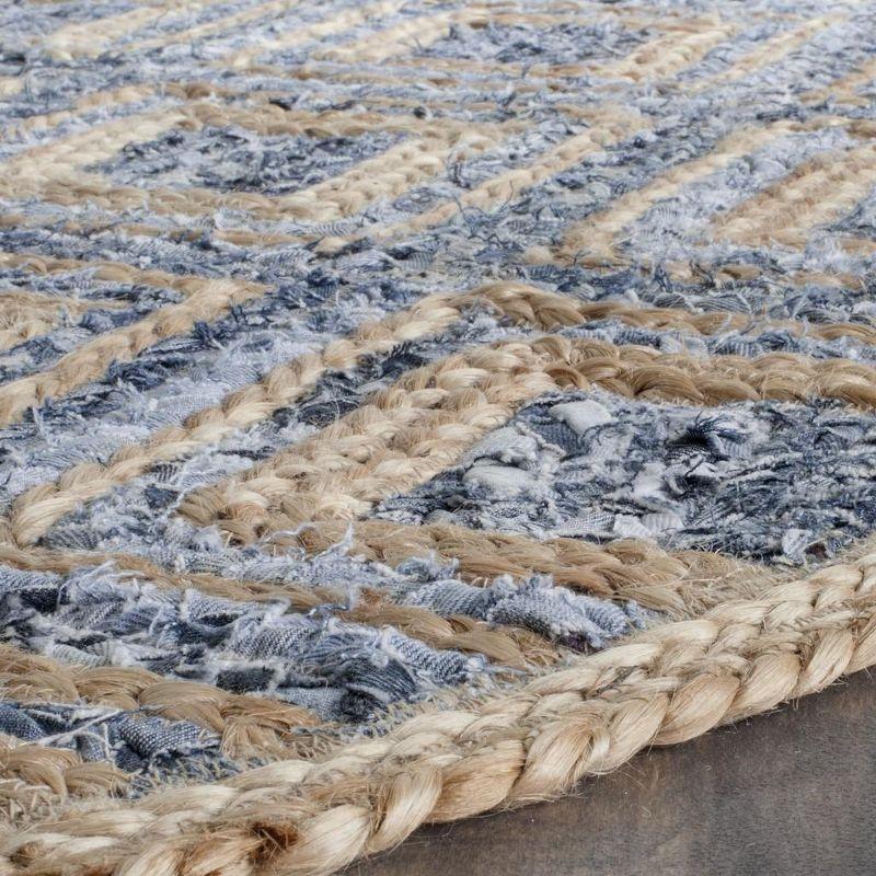 Cape Cod CAP354 Woven Indoor Area Rug - Natural/Blue - 8'x10' - Safavieh