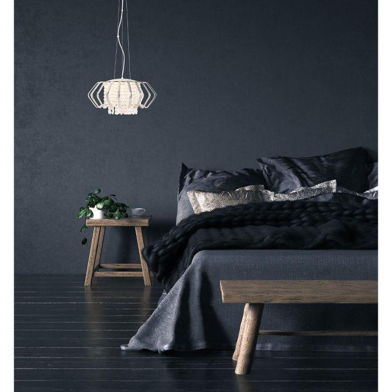 Fania 5 Light 17.75" Pendant - PND6005 - Silver/Clear - Safavieh
