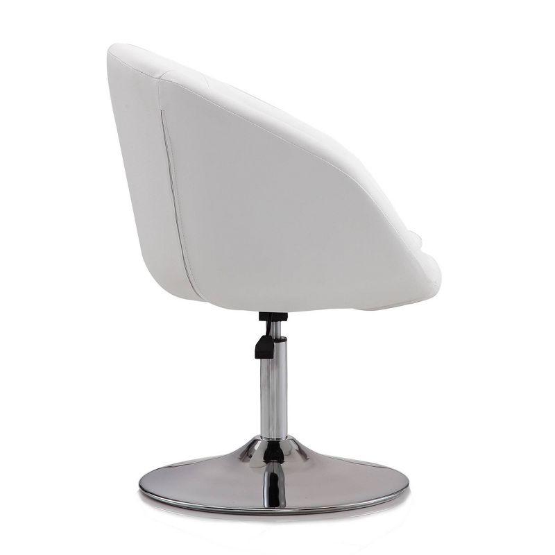 Set of 2 Hopper Wool Blend Adjustable Height Chairs White - Manhattan Comfort: Swivel, for Office & Dorm