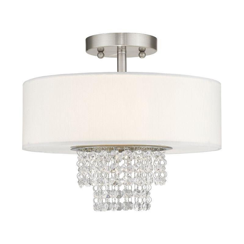 Livex Lighting Carlisle 2 - Light Semi-Flush Mount in  Brushed Nickel