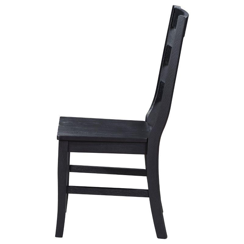 Coaster Home Furnishings Newport Ladder Back Dining Side Chair Black (Set of 2)