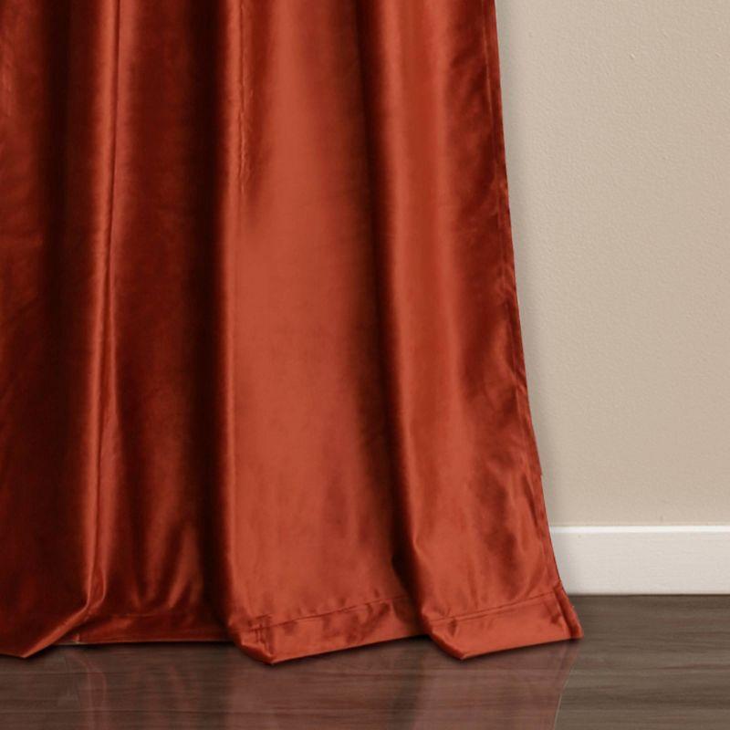 Prima Velvet Solid Velvet Room Darkening Curtain Pair (Set of 2)