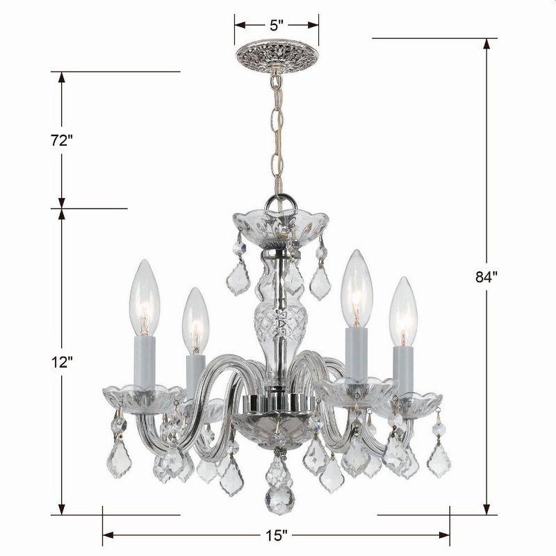 Crystorama Lighting Traditional Crystal 4 - Light Chandelier in  Polished Chrome