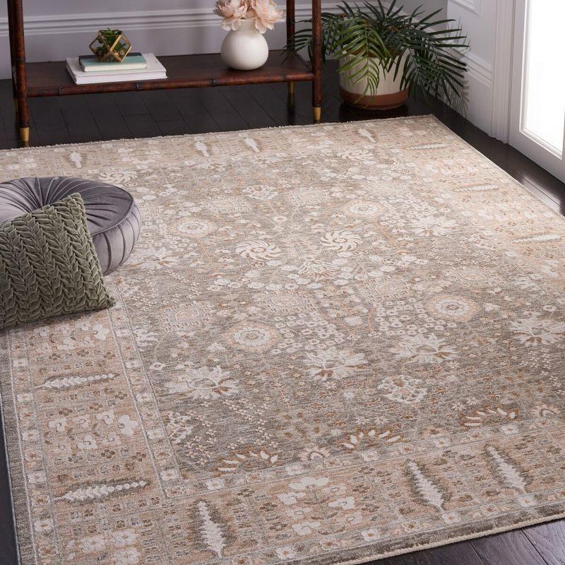 Willow Sage and Beige 4' x 6' Synthetic Oriental Area Rug