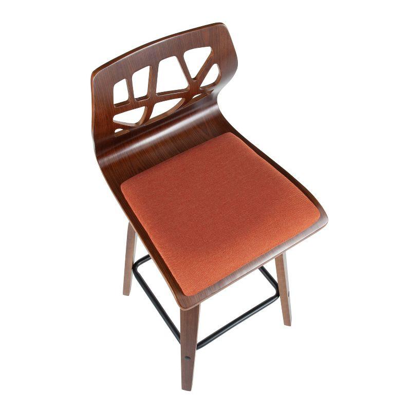 George Oliver Lakyia Swivel Upholstered Counter Stool (Set of 2)