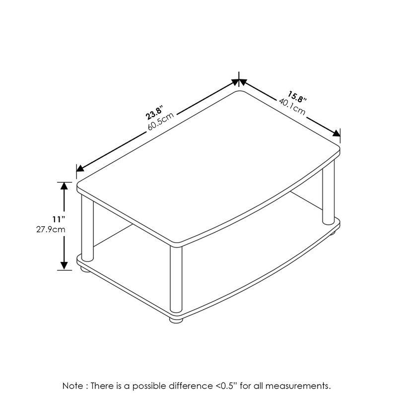 White Oak and Chrome 2-Tier Freestanding TV Stand