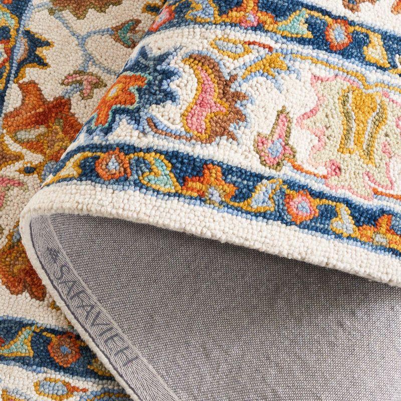 Aspen APN109 Handmade Tufted Area Rug - Ivory/Blue - 6' X 9' - Safavieh
