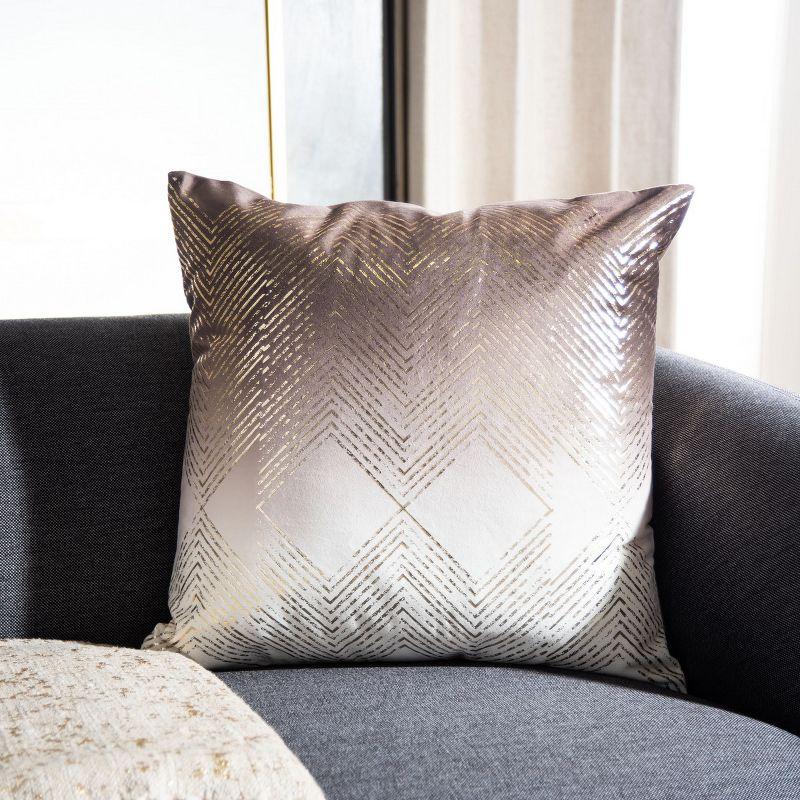 Sarla Pillow - Brown/Gold - 18"X18" - Safavieh