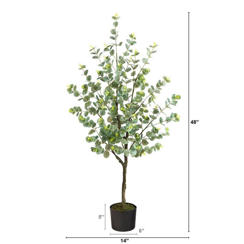 Nearly Natural 4-ft Eucalyptus Artificial Tree