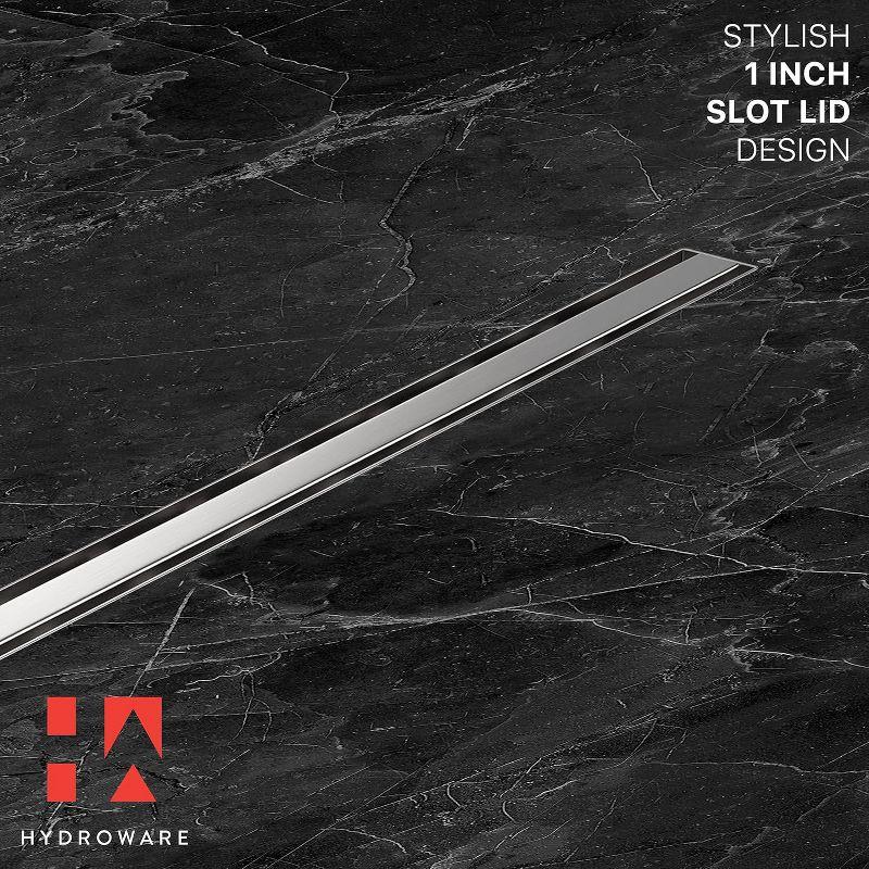 24" Modern Linear Shower Drain – 1" Slim Slot Design