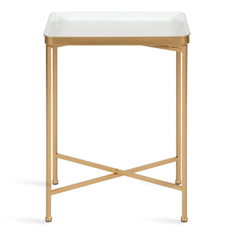 Kate and Laurel Celia Metal Tray Accent Table