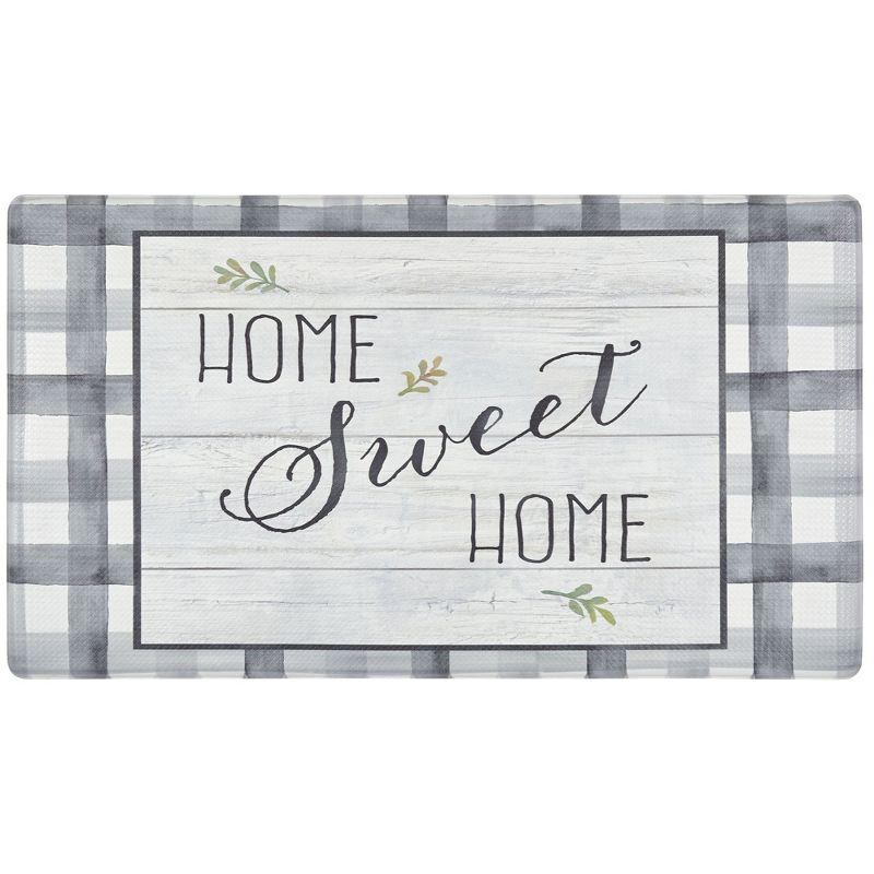 SoHome Cozy Living Home Sweet Home Farmhouse Buffalo Check Border Anti-Fatigue Mat