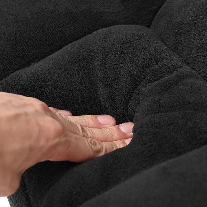 Tangkula Adjustable 14-Position Floor Chair ,Padded Gaming Chair Lazy Recliner Black