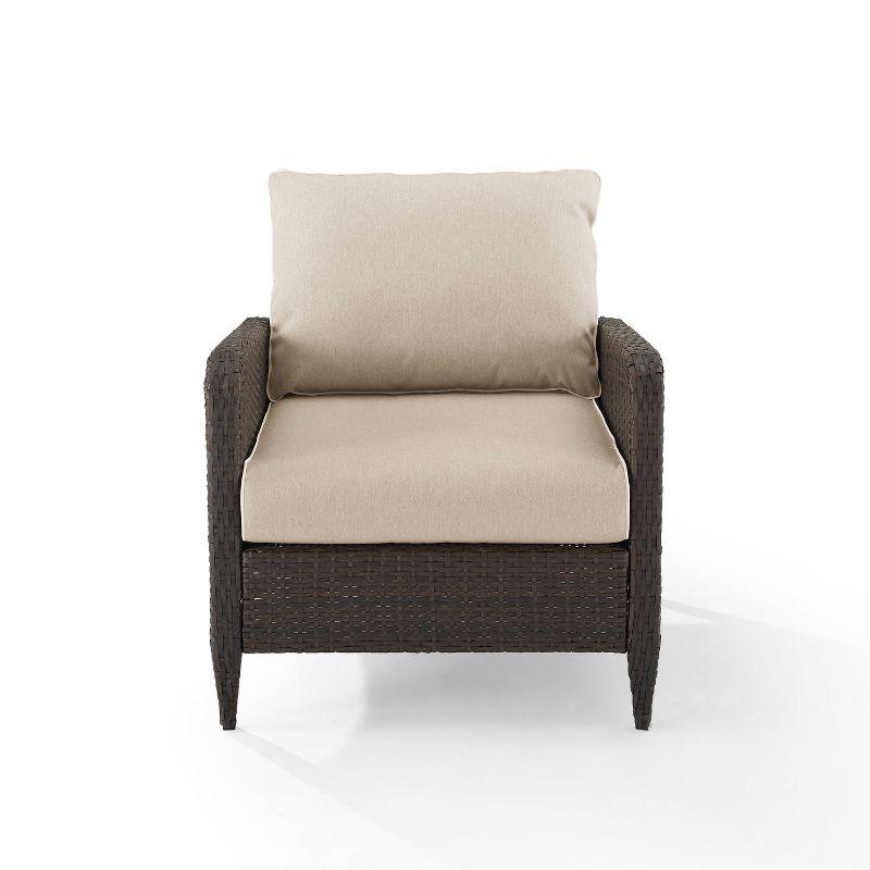 Kiawah Gray Woven Outdoor Accent Chair with Cushions