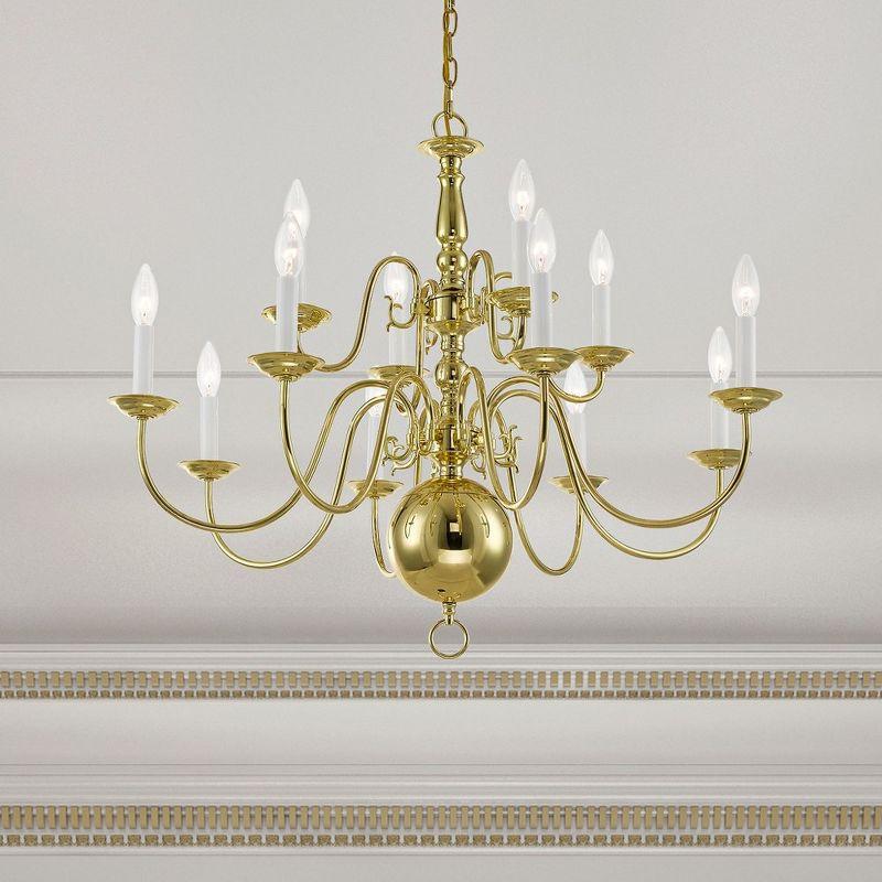 Williamsburgh Bronze 12-Light Colonial Chandelier