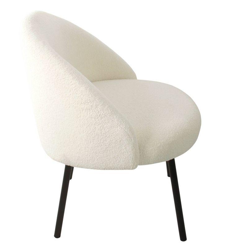 Modern Faux Shearling Accent Chair Cream - HomePop