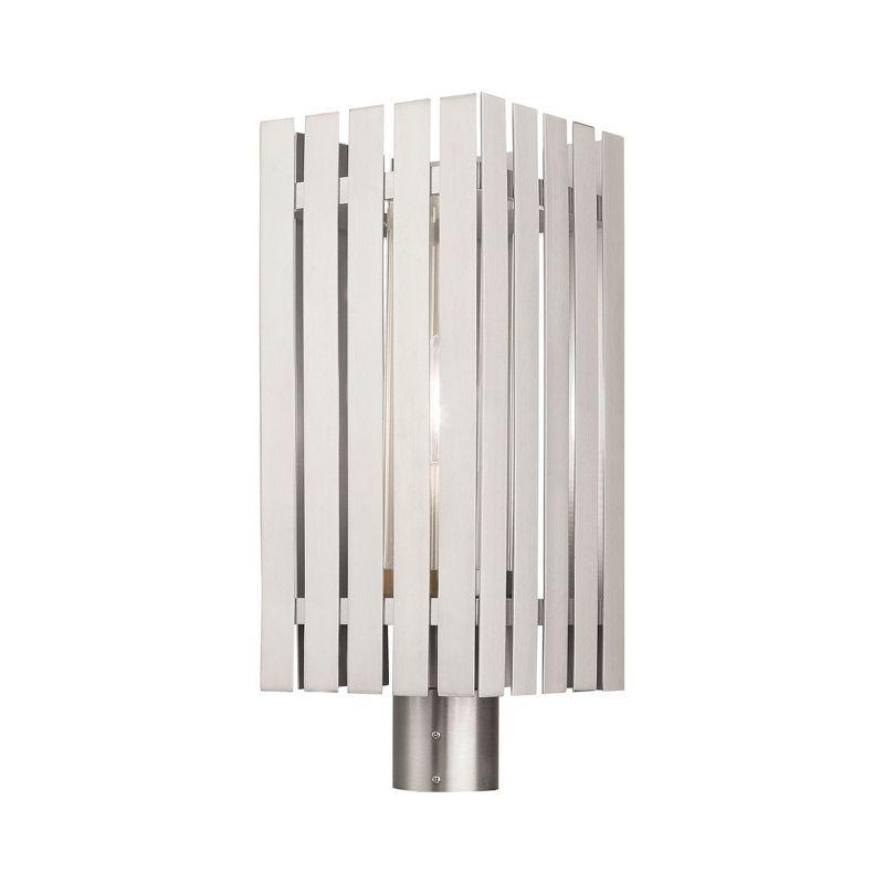 Livex Lighting Greenwich 1 - Light Post Light in  Brushed Nickel