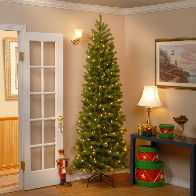 Prelit Slim Feel Real Downswept Douglas Fir Artificial Christmas Tree Clear Lights - National Tree Company