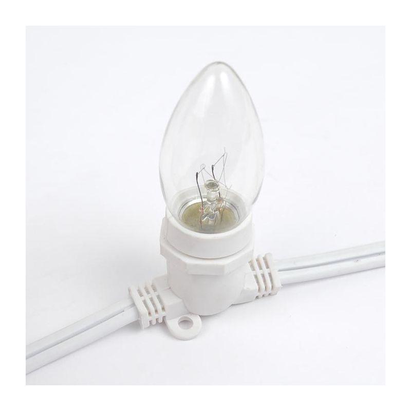 Novelty Lights E17 Intermediate Base 264 Bulbs Socket String White Wire 330 Feet (Bulbs Not Included)